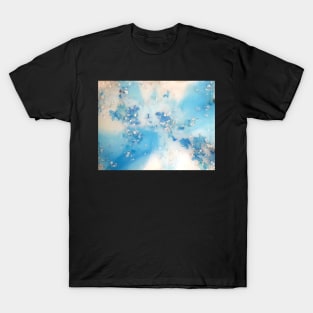 Photo Resin casting Blue/White T-Shirt